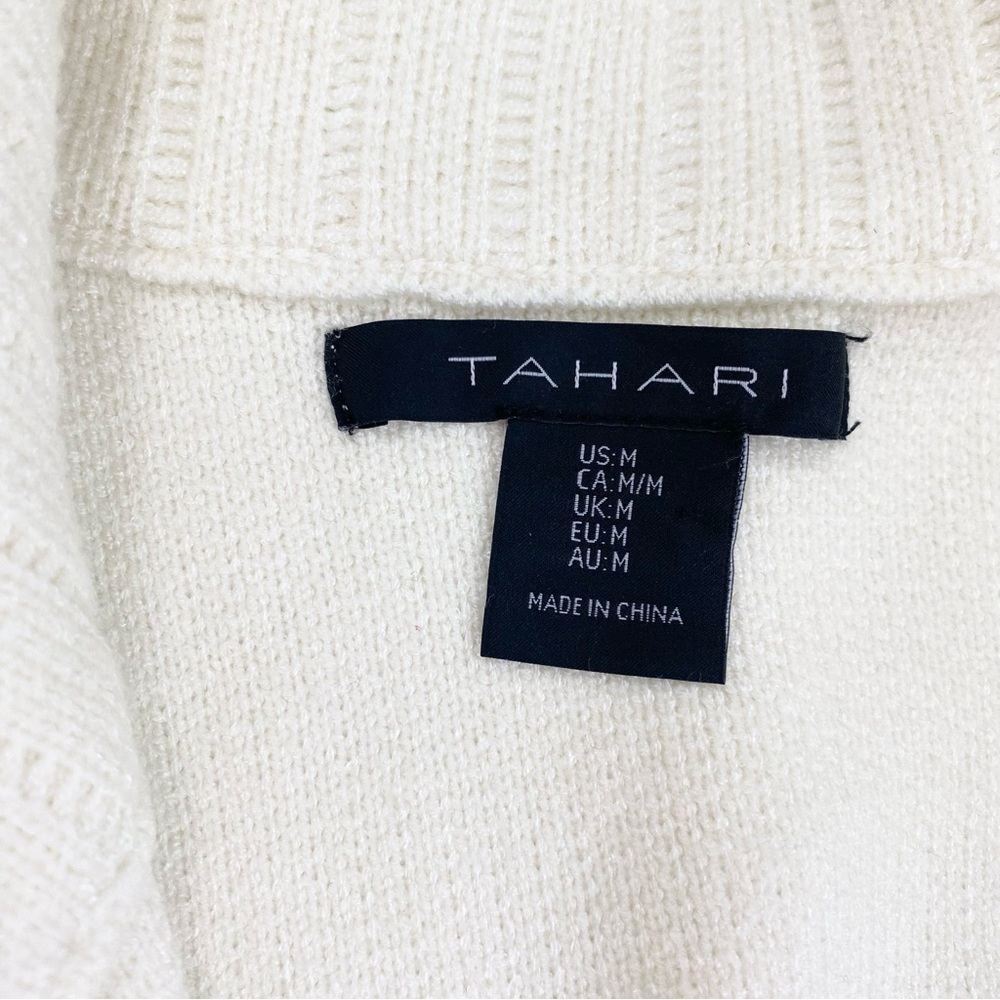TAHARI Long Sleeve Cream Jacket/Sweater - Picture 4 of 10